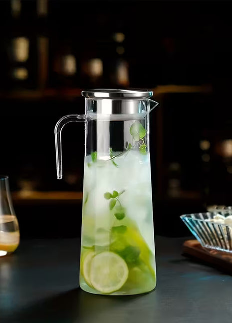 Transparent PC Plastic Pitcher Jug for Cold Water, Juice, & Iced Tea