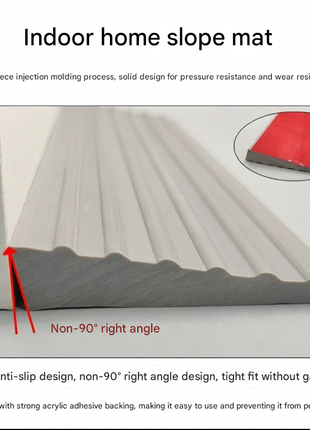 Soft PVC Self-Adhesive Threshold Ramp Pad for Robot Vacuums & Mobility