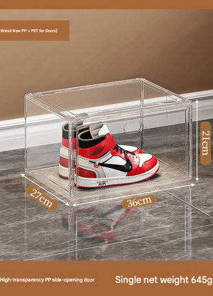 Plastic Storage Artifact Shoe Cabinet Space-Saving Drawer-Type Shoe Rack Sneaker Storage Box Magnetic Transparent Acrylic Shoe Box
