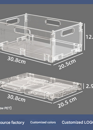 Dressing Table Cosmetics Storage Basket Desktop Acrylic Bathroom Sink Skin Care Product Foldableing Basket Storage Box