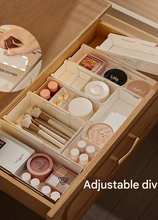 Wholesale Cosmetics Built-In Partition Box Kitchen Cabinet Partition Classification Organization Office Retractable Drawer Storage Box