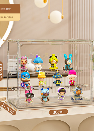 Blind Box Storage Display Stand Bubble Mart Acrylic Box Model Hand-Made Frame Building Block Doll Transparent Box Cabinet Wall