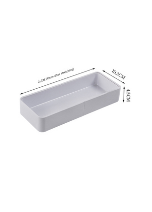 Drawer compartment retractable storage box cosmetics built-in tableware chopsticks spoon kitchen knife and fork partition finishing box