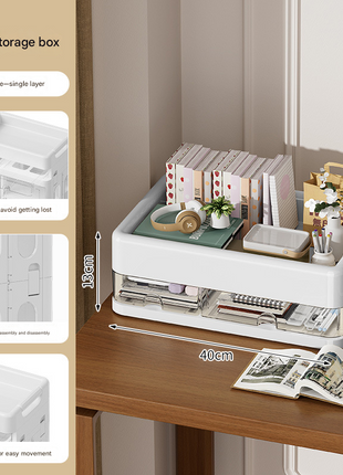 Office Stationery Organizing Snacks Dustproof Small Cabinet Dining Table Tea Cup Storage Rack Desktop Coffee Tea Bag Storage Box