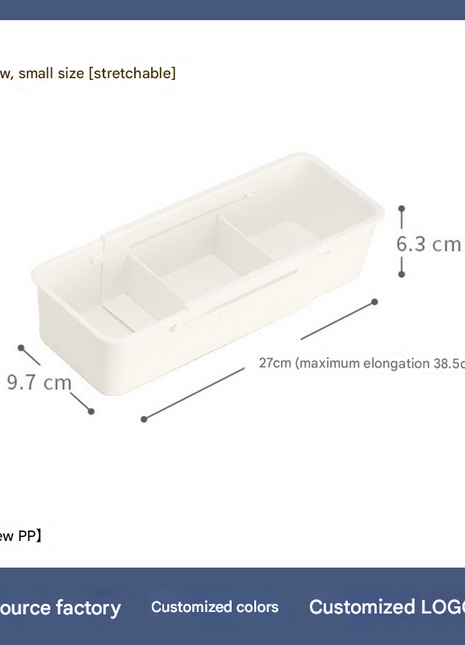 Japanese Kitchen Drawer Storage Box Retractable Tableware Partition Storage Box Office Desktop Stationery Organization Box