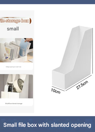 Book Stand Oblique File Rack Desktop Book Storage Box Creative Bookshelf Desk Handle File Frame Storage Rack
