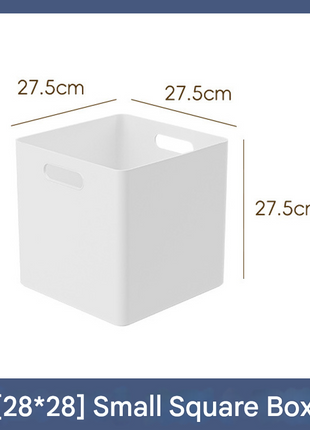 Japanese Style Thickened Square Storage Box with Lid Plastic Storage Box Snack Toy Clothes Large Right Angle Storage Box