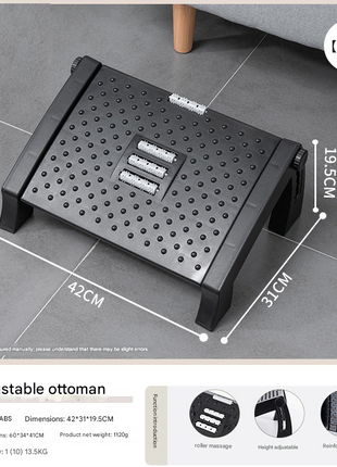 Factory wholesale ottoman anti-warping leg six-speed adjustable footstool foot stool office table foot pedal - Alibaba