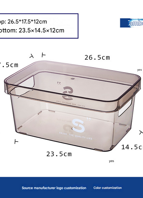 Customized Accessible Luxury Desktop Storage Box with Lid Acrylic Sundries Snacks Cosmetics Storage Basket Storage Box Organization Box