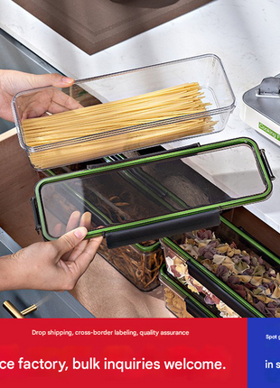 Kitchen household noodle storage box food grade storage jar pasta noodle box grain sealed jar