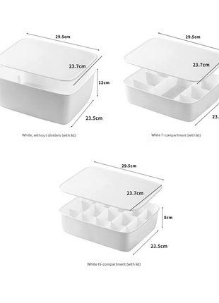 Underwear Storage Box, Household Intimates Multi-Grids Organizing Box, Plastic Wardrobe Classification Bra, Socks, Intimates Storage Box