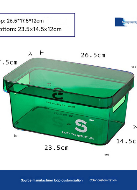 Desktop Storage box acrylic sundries snack cosmetics storage basket with lid plastic transparent storage box storage box