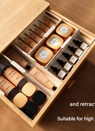 Drawer Compartment Storage Box with Built-In Partition Telescopic Cosmetics Lipstick Classification Dressing Table Deep Cabinet Partition Dormitory - Alibaba