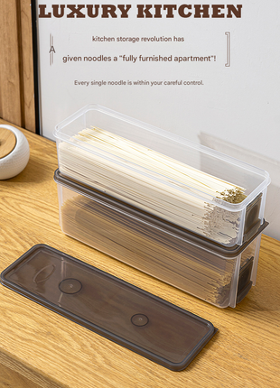 Noodles Storage Box Cilantro Green Onion Refrigerator Kitchen Food Grade Sealed Preservation Box with Lid Coarse Grain Spaghetti Noodle Box