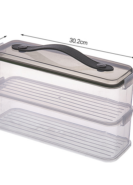 Noodles Storage Box Cilantro Green Onion Refrigerator Kitchen Food Grade Sealed Preservation Box with Lid Coarse Grain Spaghetti Noodle Box