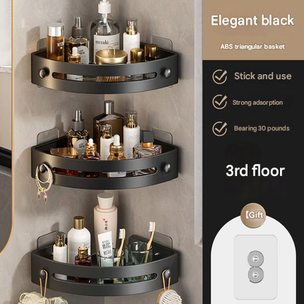 Bathroom Triangle Storage Rack Bathroom Storage Rack Restroom Toilet Storage Rack Punch-free Storage Rack Towel Rack