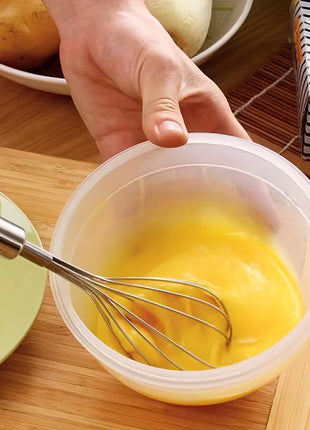 Premium Stainless Steel Manual Egg Beater Whisk, Multi-Purpose Handheld Kitchen Baking Tool